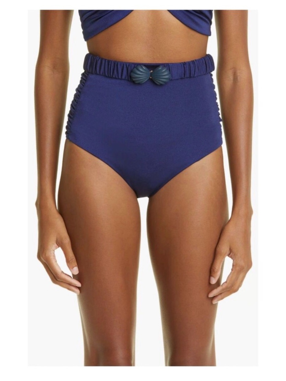 Johanna Ortiz Zaire High Waisted Swim Bottoms with Shell Belt Size Small